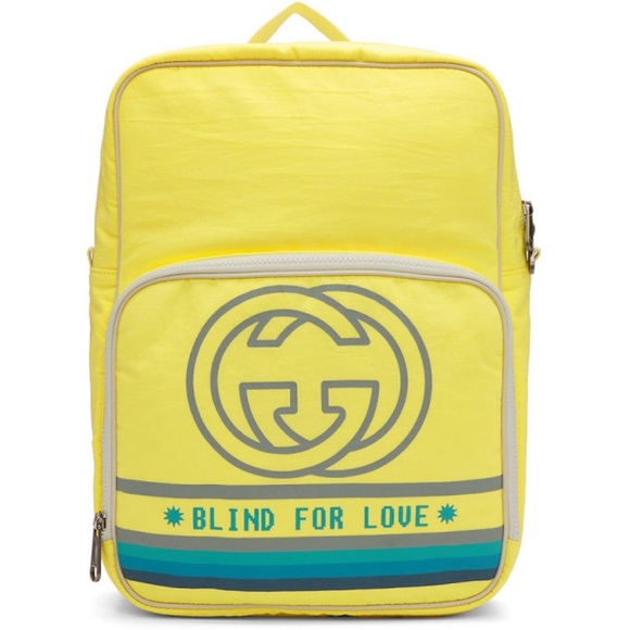 Gucci Handbags - ✨NEW✨ GUCCI Yellow Medium Blind For Love Backpack